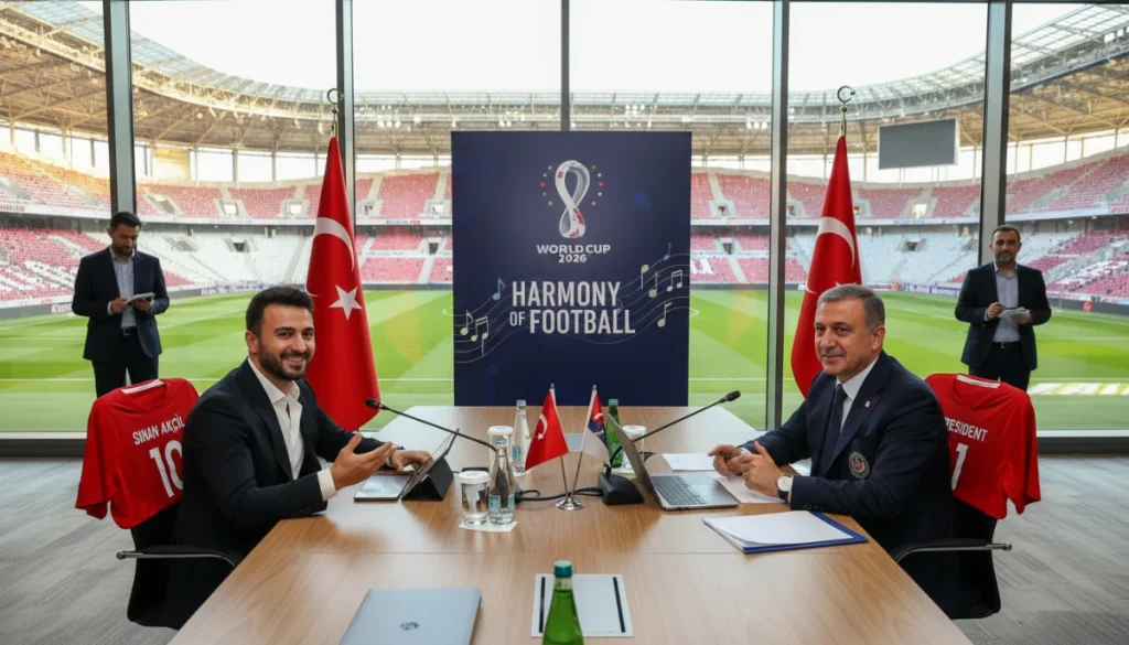 2026 Dünya Kupası Marşı İçin Sinan Akçıl ve TFF Yönetimi Buluştu!